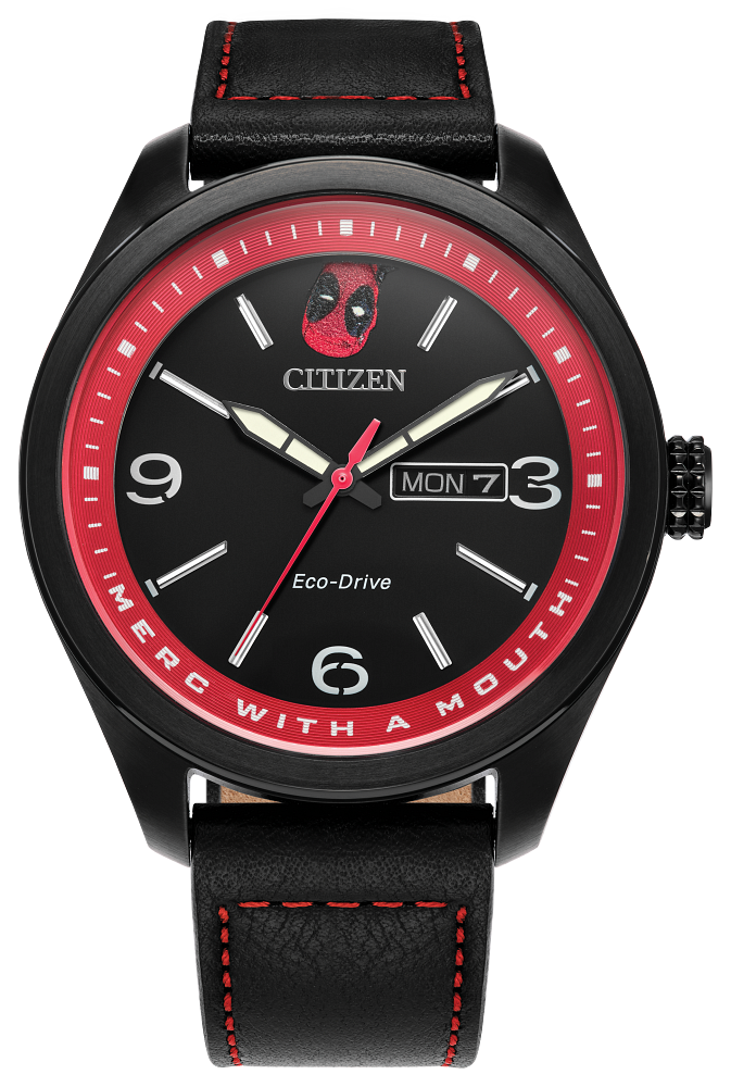 AW0145-02W Eco-Drive Marvel Here Comes Deadpool Men Watch